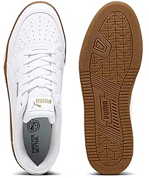 PUMA Men's Caven 2.0 Sneaker, White-Gold-Gum, 10