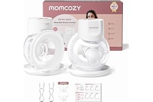 Momcozy Breast Pump S12 Pro Quick, Hands-Free Wearable & Wireless Pump, with DoubleFit Hybrid Flange, 3 Modes & 9 Levels Elec