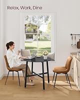 VASAGLE Round Dining Table 80 x 75 cm Ebony Black Ink Black KDT080B02 view 5