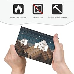 Rustic Geometric Mountain Wilderness Wood 3 Gang