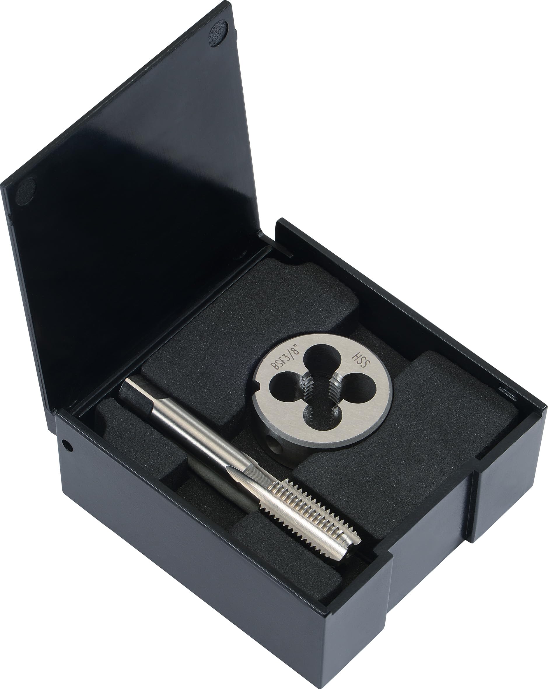 VÖLKEL Angler’s Thread Set BSF 3/8 x 20 | HSS-G Short Machine Tap + Round Die | Female & Male Thread | for Bite Alarms and Rod Rests
