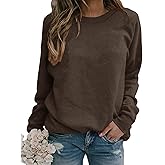 Smile Fish Womens Crewneck Long Raglan Sleeve Sweatshirt Relaxed Fit Pullover Tops