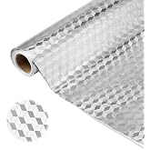 Stove Wall Protector Stove Backsplash Protector for Wall Peel and Stick Backsplash Kitchen Wallpaper Oil Proof Sticker Aluminum Self Adhesive Cabinet Cupboard Liner for Walls (15.7 X 118.1 Inch)