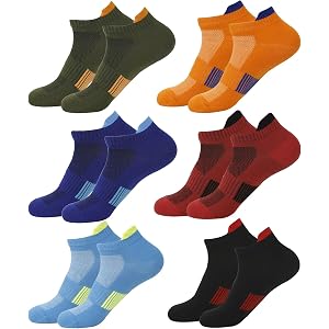 GHJFGF 6 Pairs Ankle Socks No Show Sock Low-Cut Athletic Men Women Cotton Socks