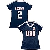 Trinity Rodman Girls’ USA Soccer Shirt – USWNT Youth Sizes – Name & Number – Official Fan Apparel