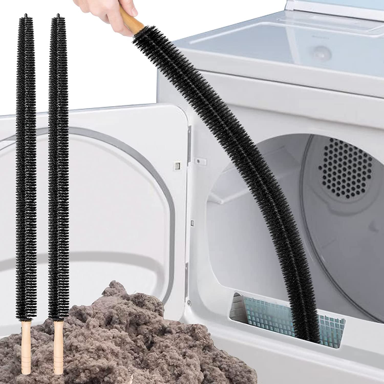 EMGEREN Radiator Brush Long Handle Dryer Lint Brush Vent Trap Cleaner Brushs 75cm Flexible Radiator Cleaner Brushs Washing Machine Cleaner Duster Cleaning Tools Fits through Radiator Grills