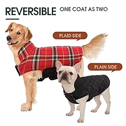 Kuoser Warm Dog Coat, Waterproof Dog Jacket for