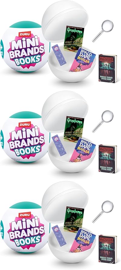 Mini Brands Mini Books Series 1 Pack of 3 77493 Single Capsules