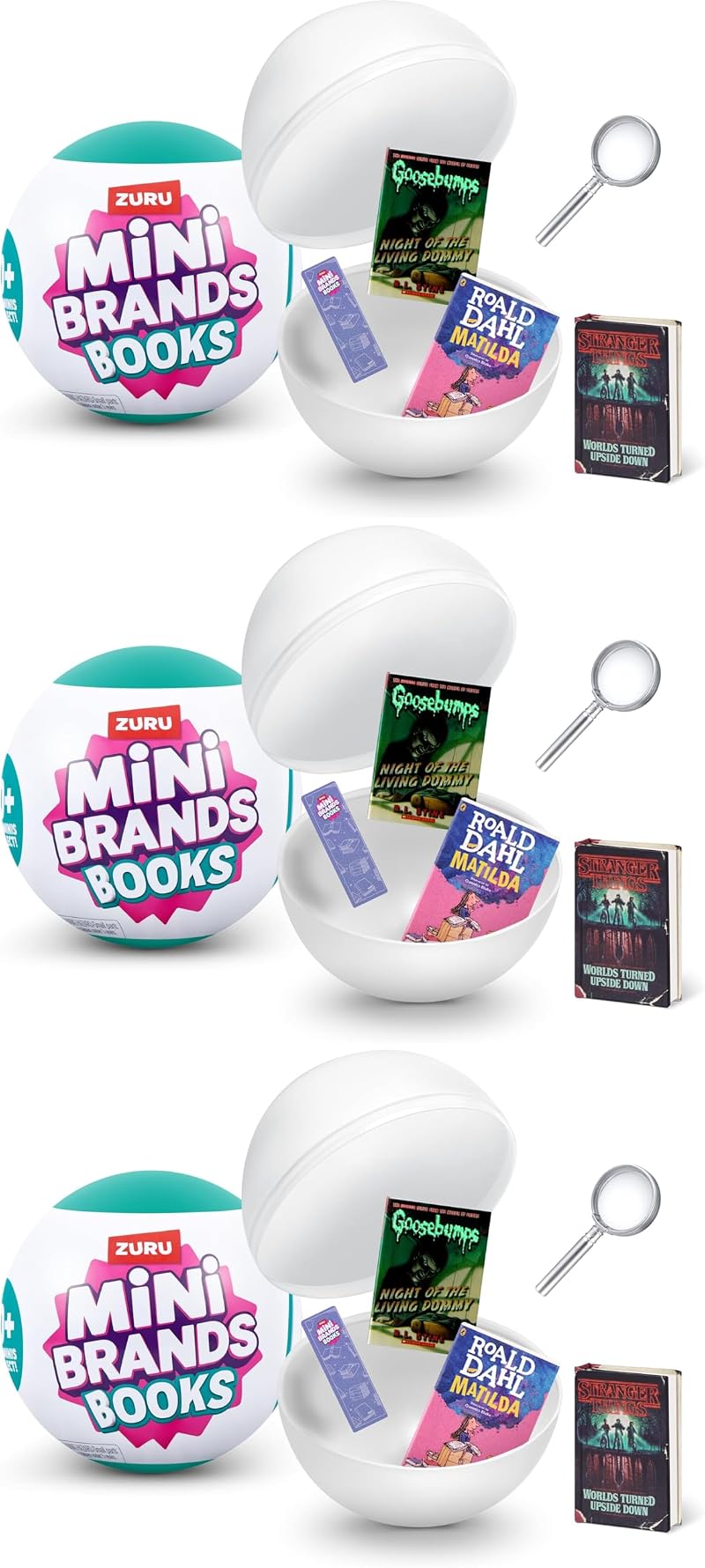 Mini Brands Mini Books Series 1 Pack of 3 77493 Single Capsules