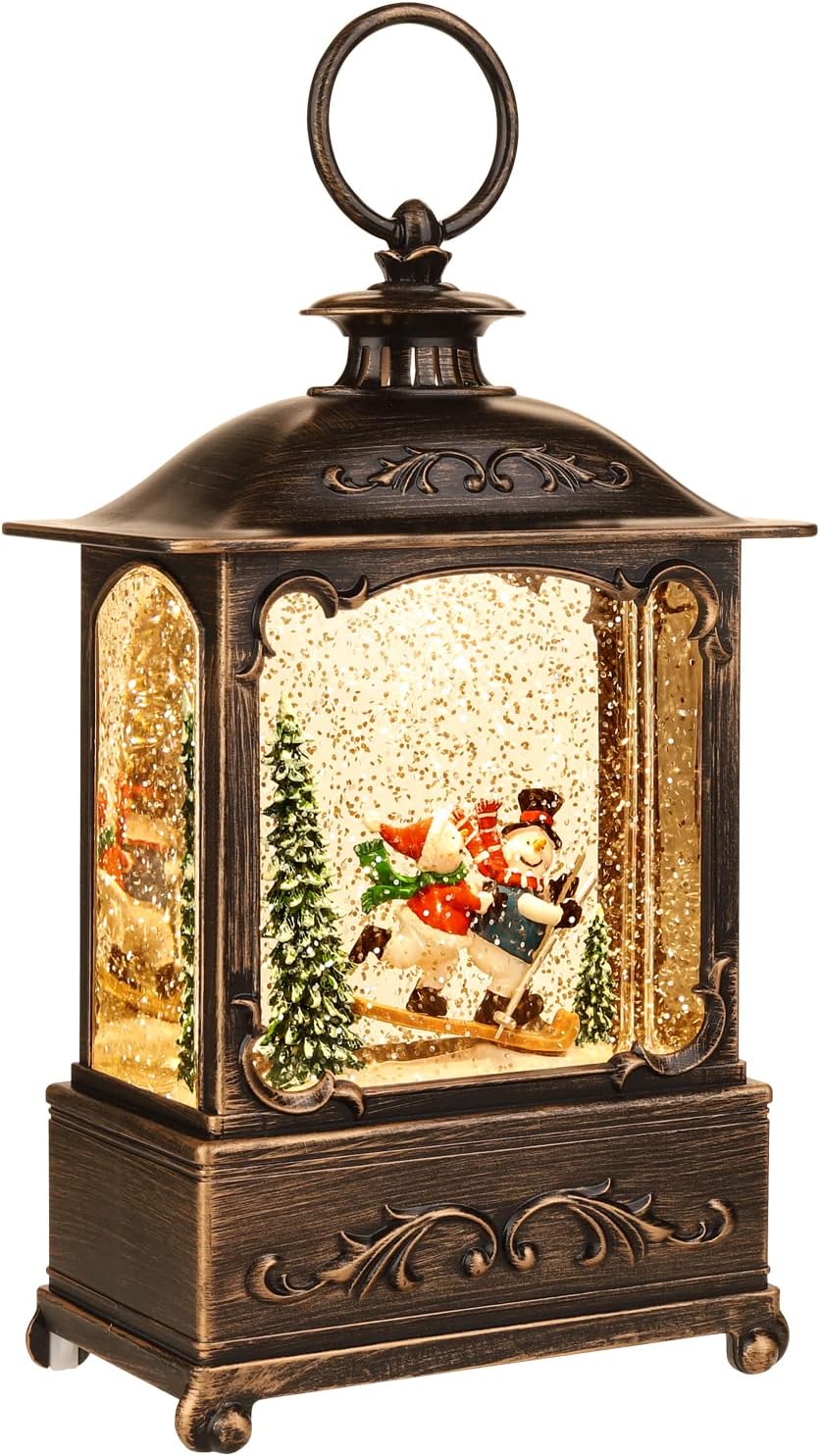 Snow Globes - Christma Decoration,Christmas Lanterns Snow,Christmas Day Gifts-Christmas Decorations Indoor Party Wedding Outdoor Patio,Sparkling with Music Singing Snow Globe