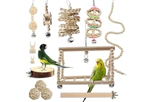 Bird Toys Parakeet Cage Accessories, PietyPet 13pcs Bird Parakeet Toys, Swing Hanging Standing Chewing Toy, Bird Toys for Parakeets, Cockatiel, Parrot