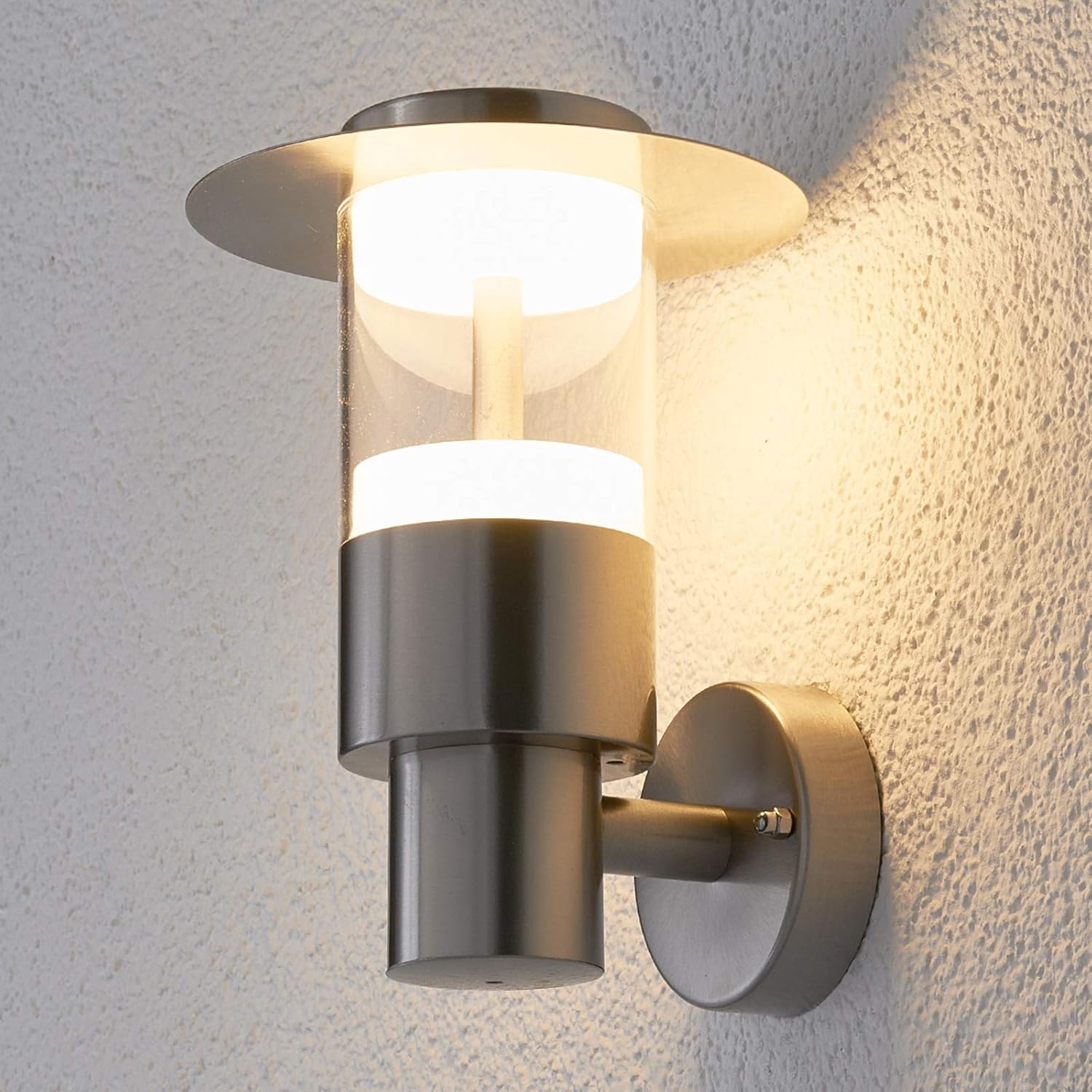 LED Outdoor Wall Light 'Anouk' (Modern) in Silver Made of Stainless