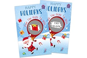 GMEMNOV Lot de 36 cartes de jeu à gratter de Noël – Cartes à gratter « Happy Holiday » pour les groupes, la famille, les adul