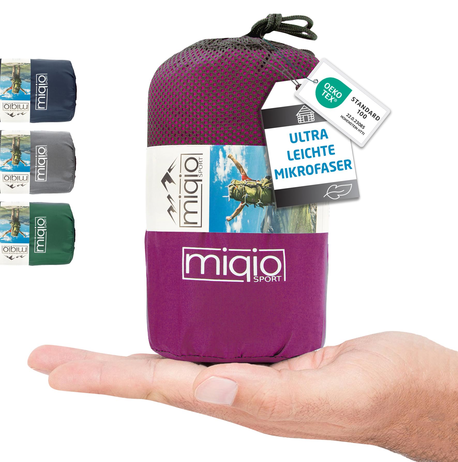 MIQIO 2-in-1 Sleeping Bag Liner and Lightweight XL Size Double Travel Bed Sheet