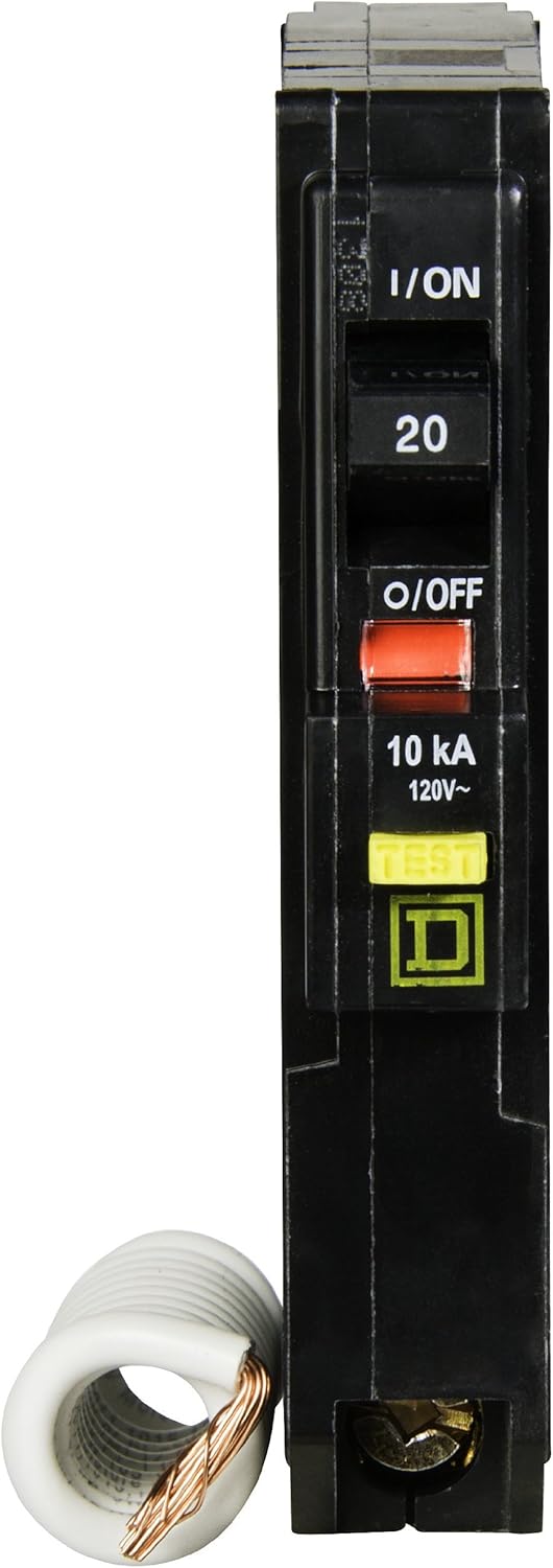 Square D by Schneider Electric QO120GFICP QO Qwik-Gard 20 Amp Single-Pole GFCI Circuit Breaker - - 