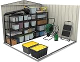 Duramax ECO 8 x 8 Metal Garden Storage Shed Anthracite view 4
