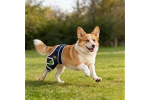 Adjustable Dog Knee Brace For Back Leg, Metal Stabilizers and Easy to Wear, Relieve the Fatigue in a Dog's Legs ACL/CCL Pain,