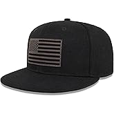 American Flag Snapback Hats - Flat Bill Brim Hat for Men Women - Breathable & Adjustable Fit for Casual Wear