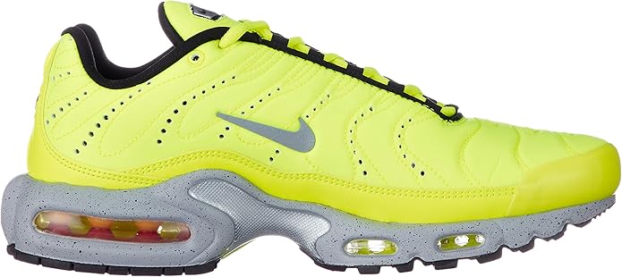 nike air max plus prm black matte silver & volt