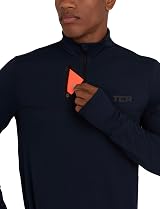TCA Fusion Long Sleeve Top Men Navy Blazer S 1/4 Zip Running Golf Gym view 3