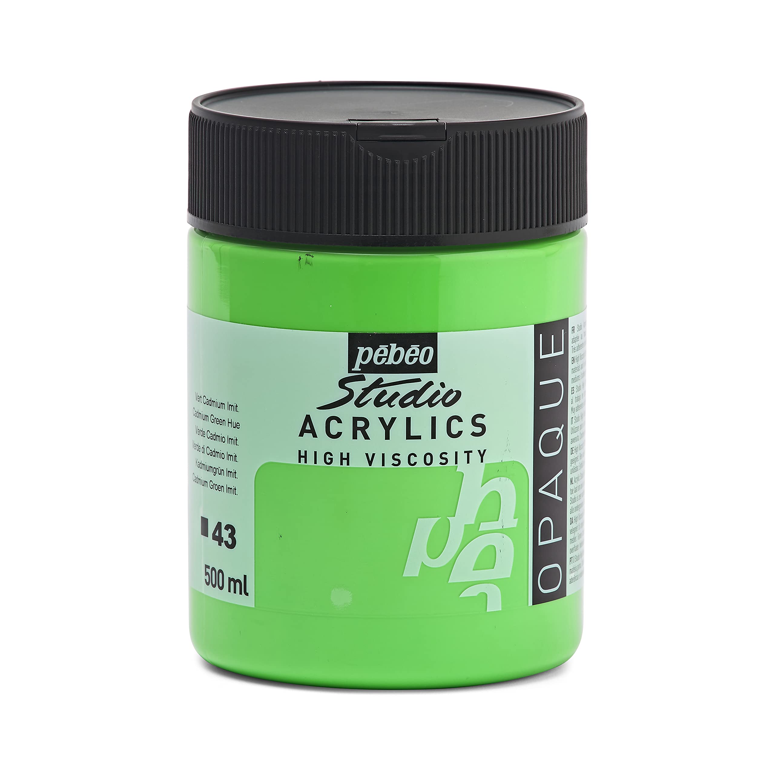Pébéo Studio Acrylics Fine Acrylic Paint - Cadmium Green Hue, 500 ml — image 1