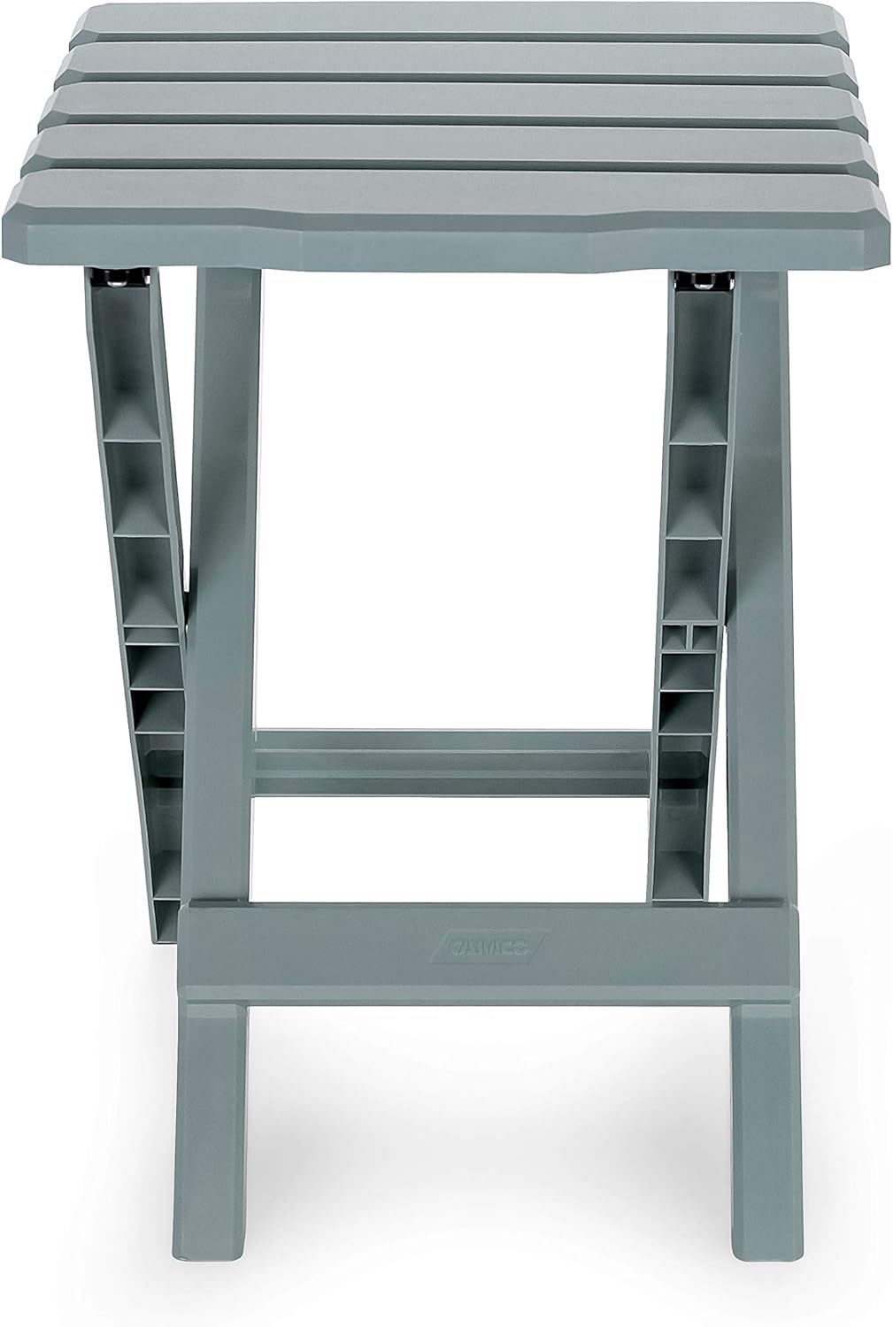 Camco Adirondack Portable Outdoor Folding Side Table - Perfect for The Beach, Camping, Picnics, Cookouts and More - Weatherproof and Rust Resistant - Gray (21032): Automotive