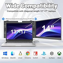 domyfan 14" Laptop Screen Extender, Ultra-Thin
