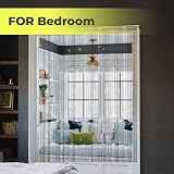 SULIVES String Curtains Door Fly Screen Curtain 100x200cm Silver view 7