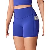 UNISSU Hugcurve No Front Seam High Waisted Biker Shorts Women with Pockets 5 Inches Tummy Control Buttery Soft Yoga Pants Gym