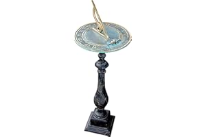 BestNest Rome Grow Old with Me Sundial and Spindle Pedestal