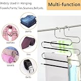 Skroad 10pcs S-Type Stainless Steel Pants Hangers Space Saving Non-Slip view 3