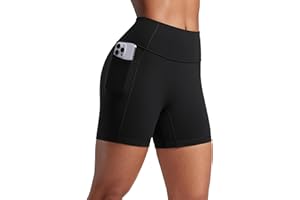 CRZ YOGA Secretsculpt Womens Butterlift High Waist Scrunch Butt Biker Shorts with Pockets 5'' - No Front Seam Workout Booty