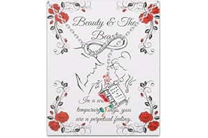 UJIMS Beauty Beast Movies Gifts Rose Pendant Necklace Beauty Fairy Jewelry Rose Flower Bracelet Princess Fans Gift