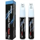 SYOAUTO Pearl White PPSW Touch Up Paint for Tesla Model Y 3 X S Car Touch Up Paint Pen 0.4 oz Automotive Scratch Repair Pen Brush and Tip 2 in 1 Pen (Pearl White PPSW)