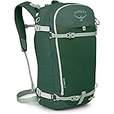 Osprey Sopris 25L Ski and Snowboard Backpack - Lightweight Women's Backcountry Pack - Avalanche Safety Access - Diagonal & A-Frame Ski Carry, Snowboard Carry - 100% Recycled Nylon, Tundra Green
