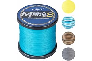 Samdely Braided Fishing Line, 8 Strands, Abrasion Resistant, No Stretch, Colored for Visibility, Saltwater/Freshwater