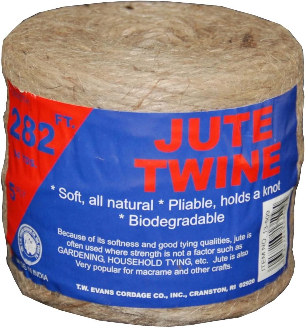 T.W Evans Cordage 13-509 5 Poly 28 Jute Twine 282-Feet Tube