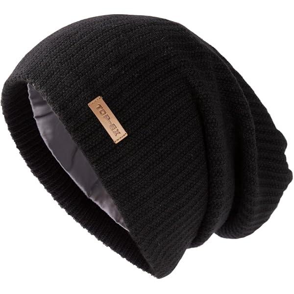 Frost Hats Rhinestones Cashmere Slouchy Hat with Double Knit  display picture 2