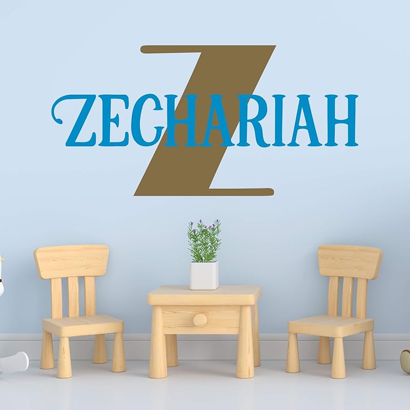 Amazon.com: Boy's Custom Name And Initial Wall Decal, Choose Your Own