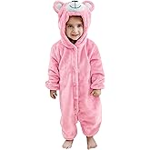 BETTERFUN Unisex Baby Bear Hooded Romper Jumpsuit Toddler Infant Plush Halloween Outfits 2-36 Months