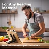 H&S Bamboo Recipe Book Stand with 6 Angles – Hands Free Cookbook Holder view 7
