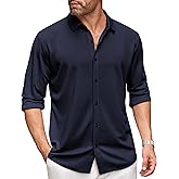 COOFANDY Men's Long Sleeve Dress Shirt Casual Button Down Shirts Wrinkle Free Untucked Shirt