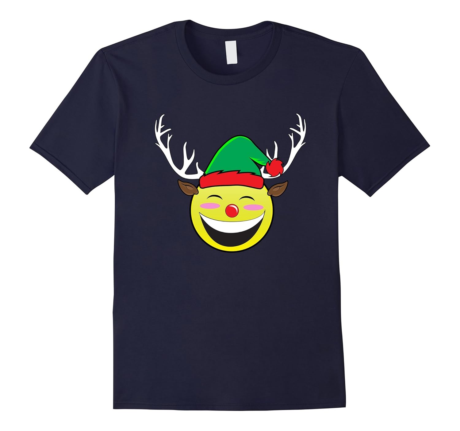 ELF REINDEER Emojis Costume with Hat & Antler T-Shirt-ANZ