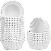 LotFancy Standard White Cupcake Liners, 500 Count, Greaseproof Paper Muffin Liners, Food Grade Cupcake Wrappers Baking Cups, No Smell, Bottom 2 inch Width