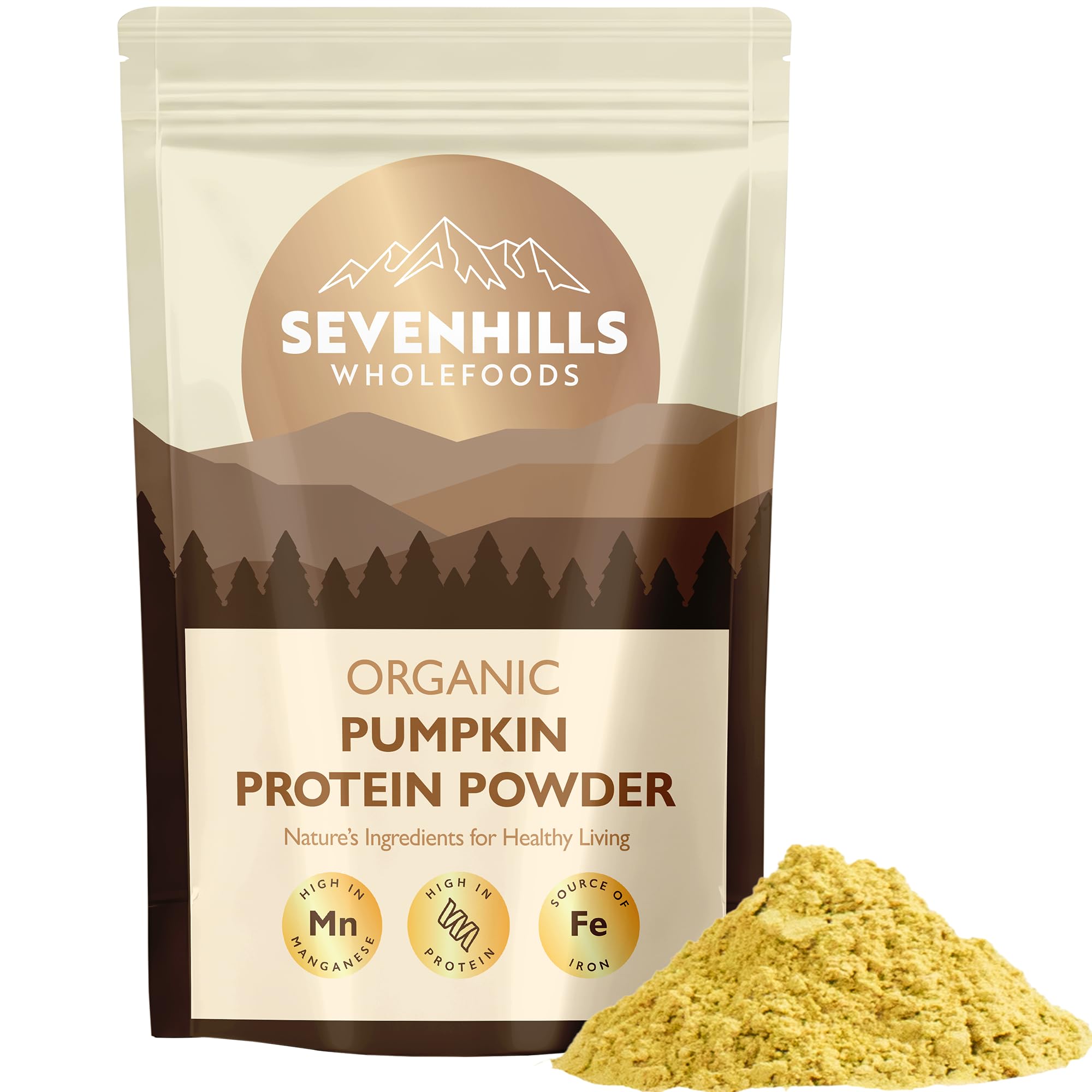 Sevenhills Wholefoods Organic Pumpkin Seed Protein Powder 900g, Gently Roasted, 60% Protein