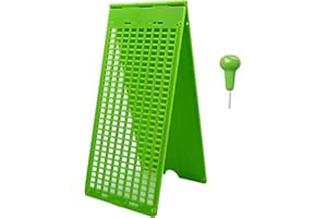 MAUJOY Braille Slate & Metal-Tip Stylus Kit - Portable Plastic Writing Slate (9 Lines, 30 Cells) - Fingerboard for Blind, Label Making Tool