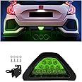 Suvnie Car F1 Style Brake Light, DRL Fog Rear Tail Third Brake Light, Waterproof Triangle Warning Flash Lamp with 12 LED, Universal Car Accessories for Trucks Safety Stop (Green)