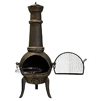  Gartenkamin groß schwarz Garden Oven 