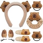 RHUIOKJLDF Headband, Hair Accessory Cute capybara headband with hair accessory set,Various styles of hair clips and hairbands