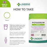 Lindens Potassium 200mg 500 Tabs with Vitamin C 50mg UK Made Vegan view 3